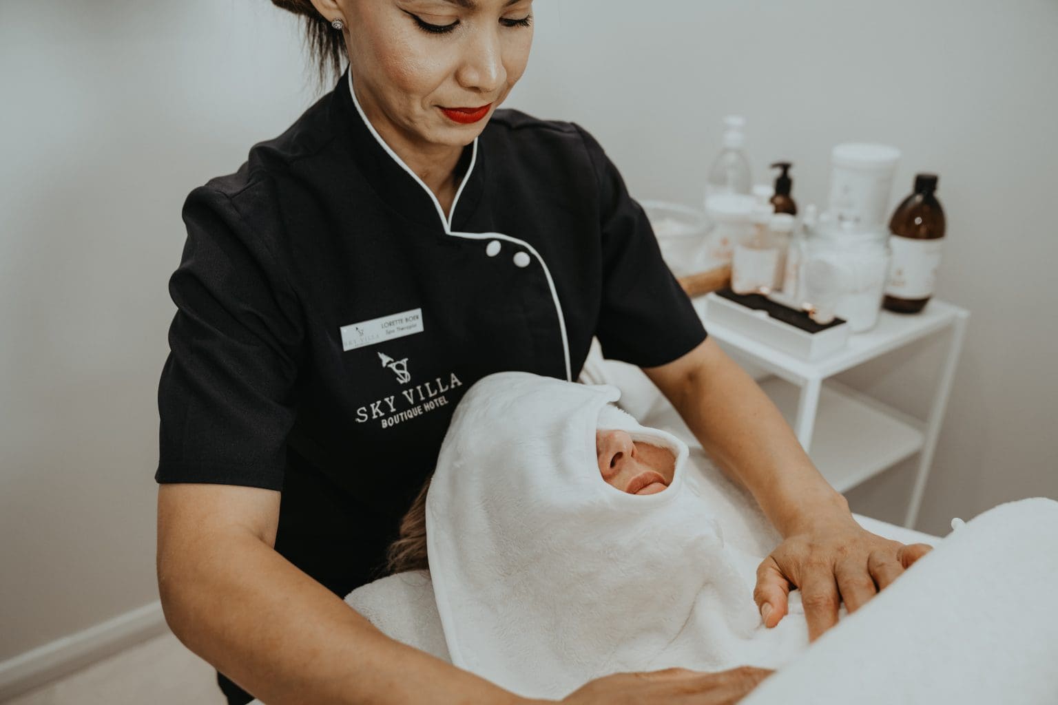 spa treatments at sky villa