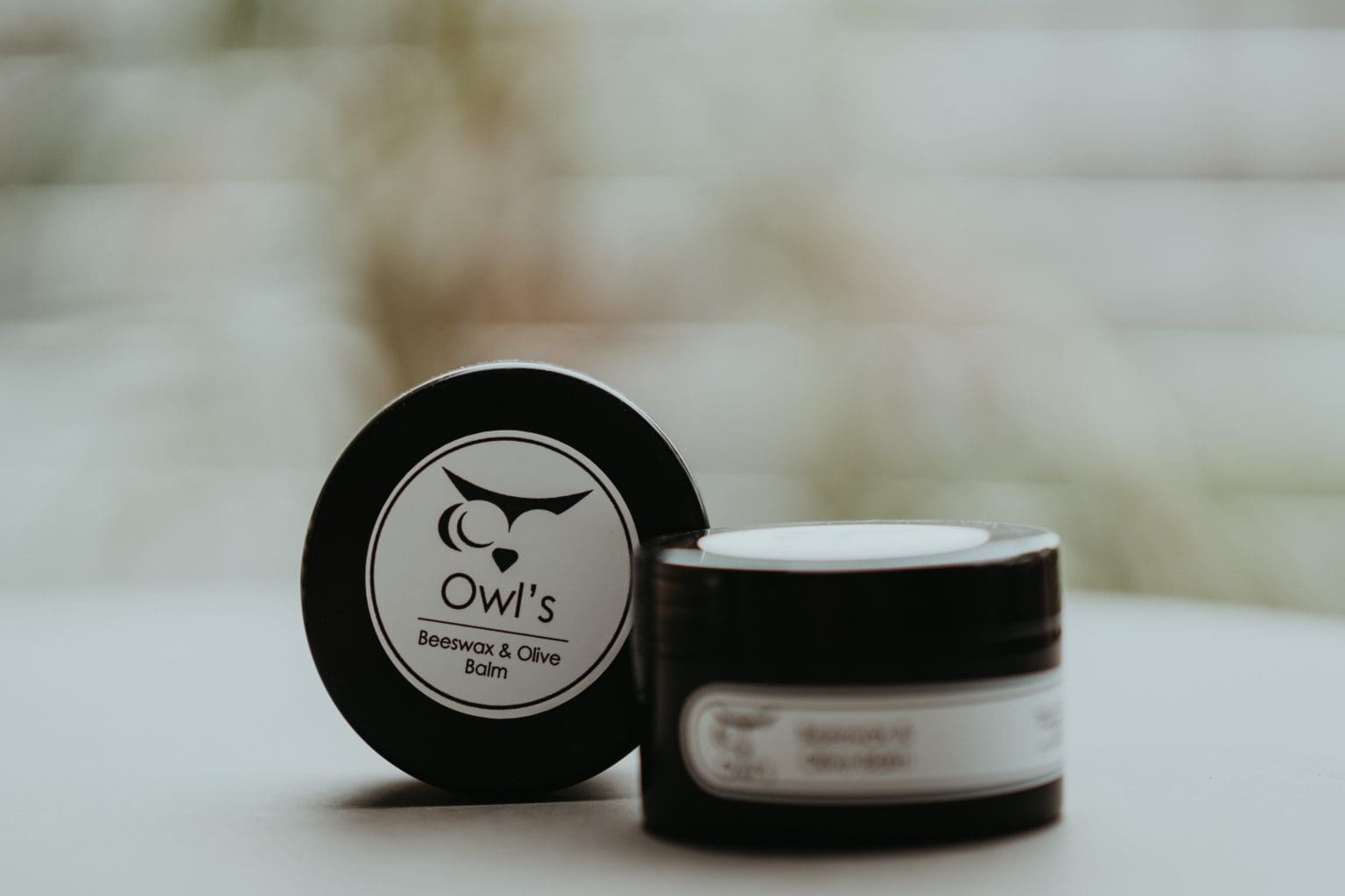 beeswax and olive balm top view